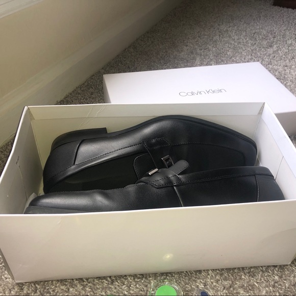 Calvin Klein Ramses Black Textured Oxfords Shoe